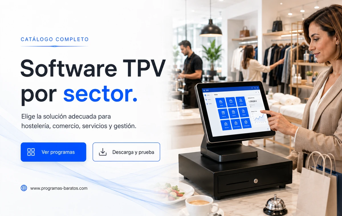 Software TPV para restaurantes, comercios, peluquerías y talleres